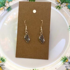 Small dangly leaf earrings
